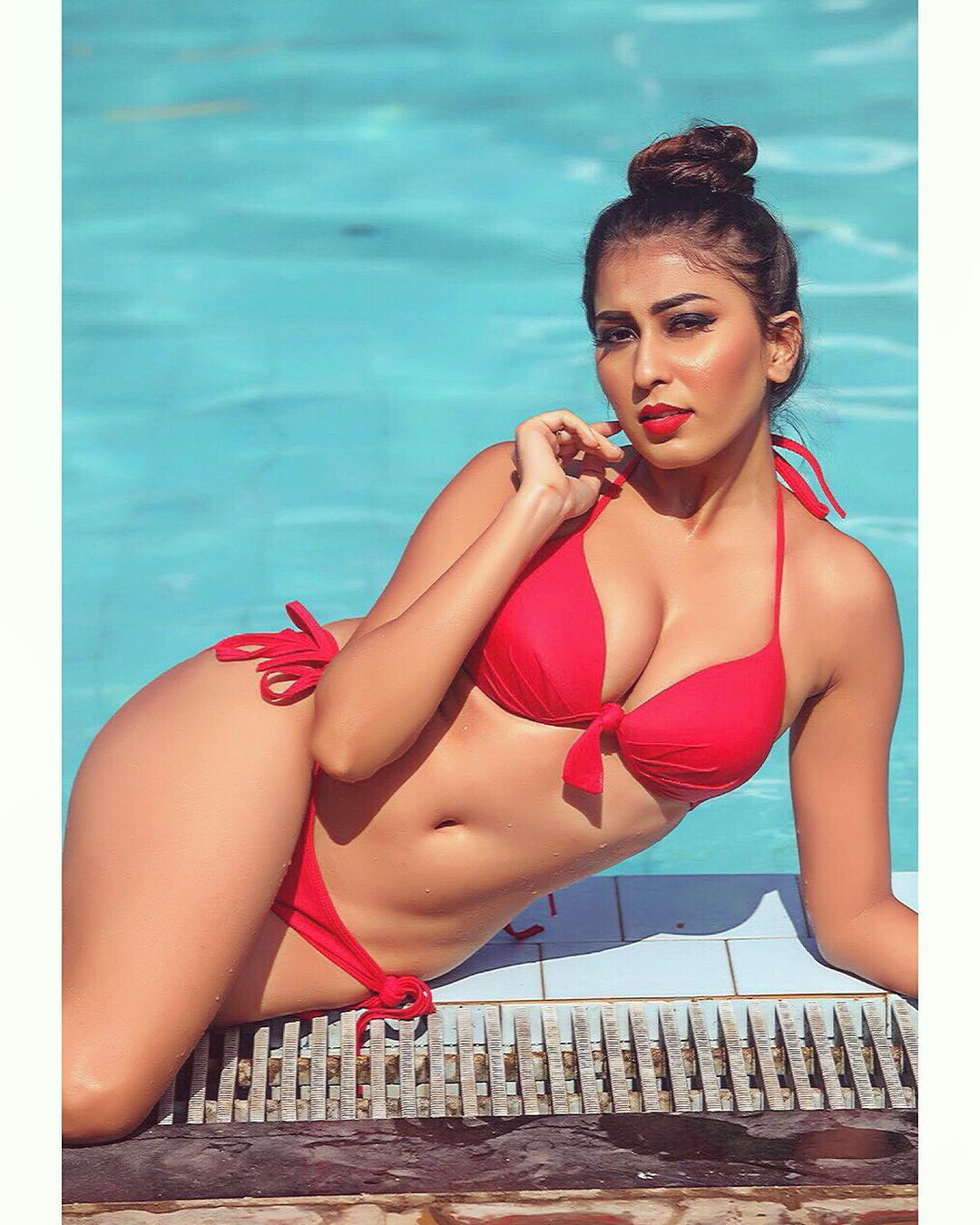Ruma Sharma in Red Bikini