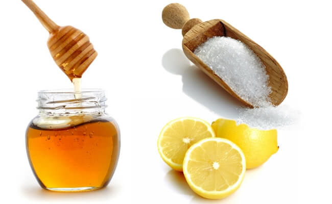 honey, lemon and sugar