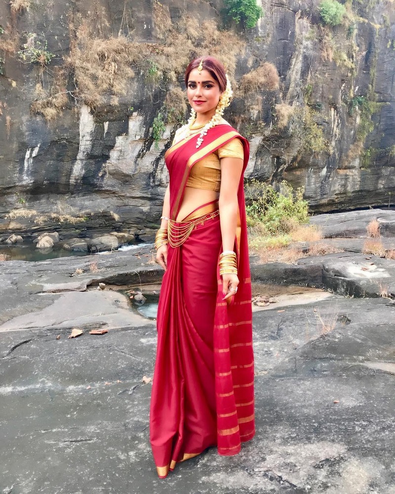 Pia Bajpai in Red Saree