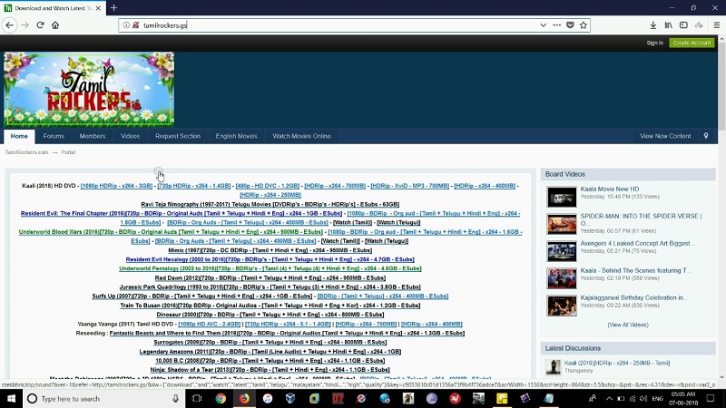 tamilrockers 2020 Free movie downloading website