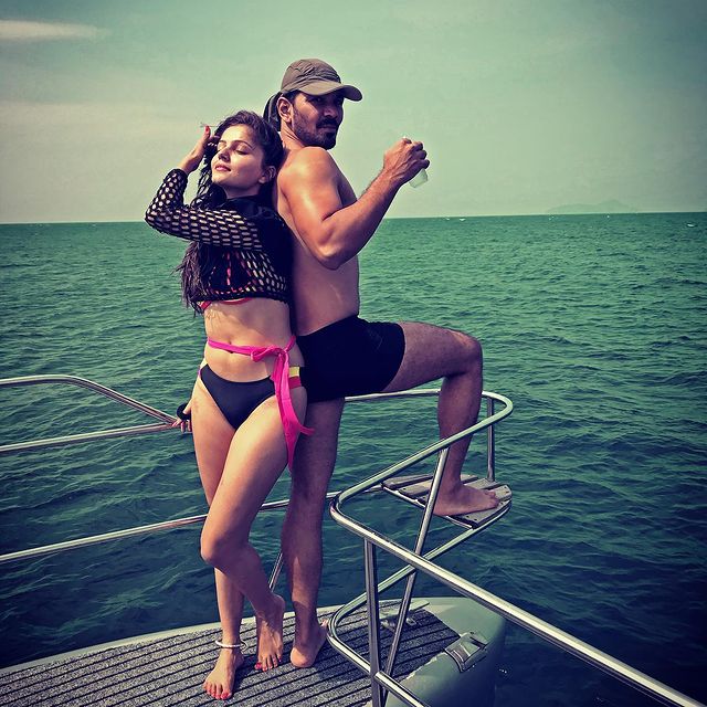 Rubina Dilaik in Bikini With Husband Abhinav Shukla